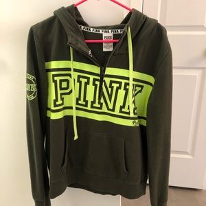 Pink half zip sweatshirt